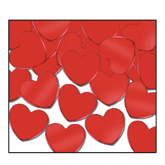 Beistle 1/2oz. Red Fanci-Fetti Hearts, 3ct.